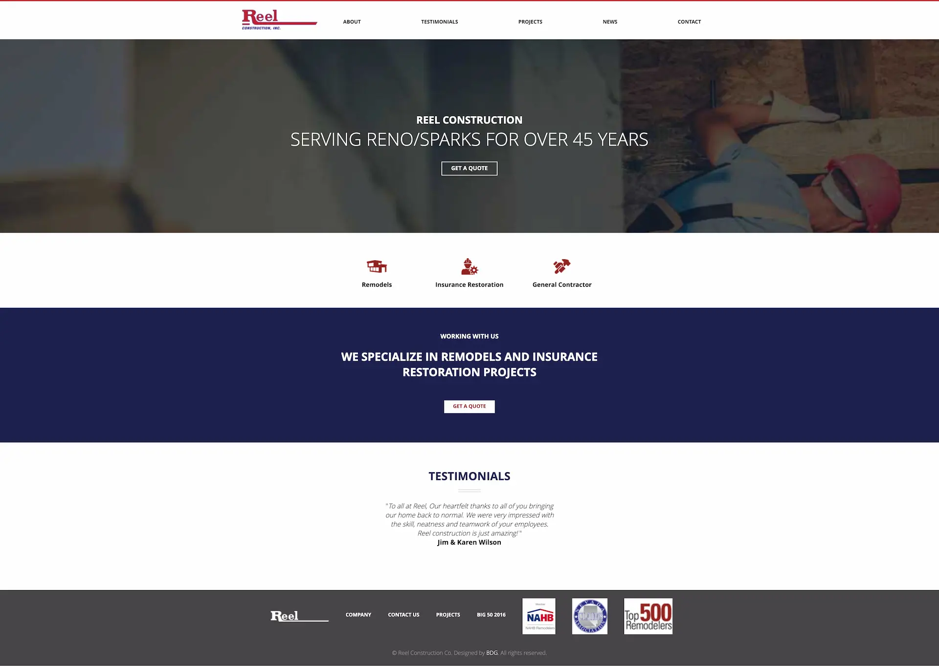 Reel Construction Company